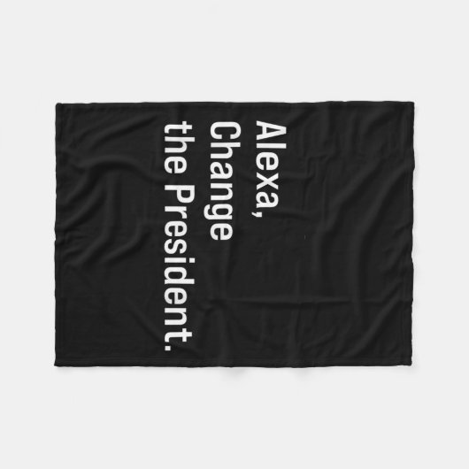 アレクサ、大統領のアンチトランプを変おもしろいえる フリースブランケット (正面(横))