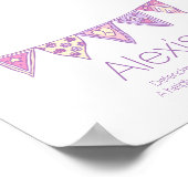 アレクシスの名前は紫のピンクのバンティングを意味描する ポスター (角)