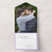 アレクシスエレガントラモダンベ結婚ンダー オールインワン招待状 (内側)