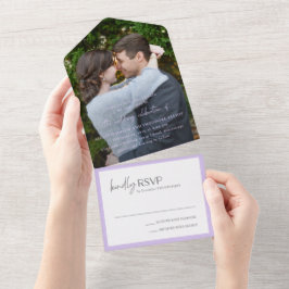 アレクシスエレガントラモダンベ結婚ンダー オールインワン招待状