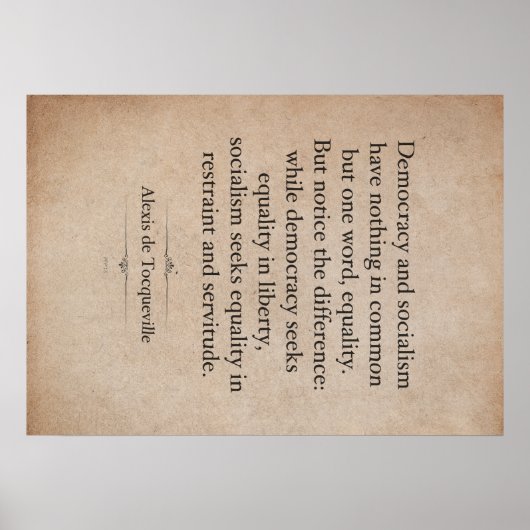 アレクシスデトクヴィル引用文 ポスター (正面)