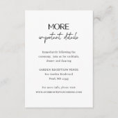 アレクシス白黒エレガントモダン結婚ズ エンクロージャーカード (正面)