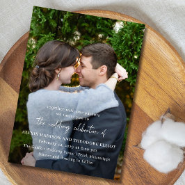 アレクシス白黒エレガントモダン結婚ズ 招待状