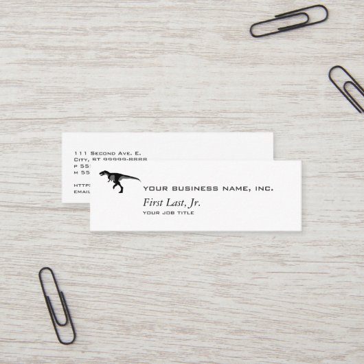 アレクトロサウルスの恐竜 スキニー名刺 (正面/裏面インサイチュ)