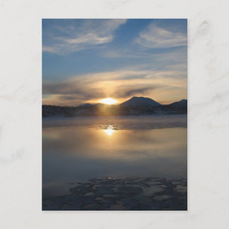 アレクナギクの冬の夕日 ポストカード