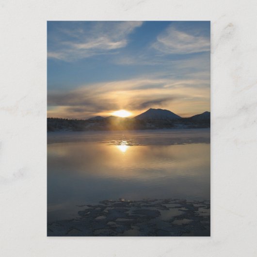 アレクナギクの冬の夕日 ポストカード (正面)