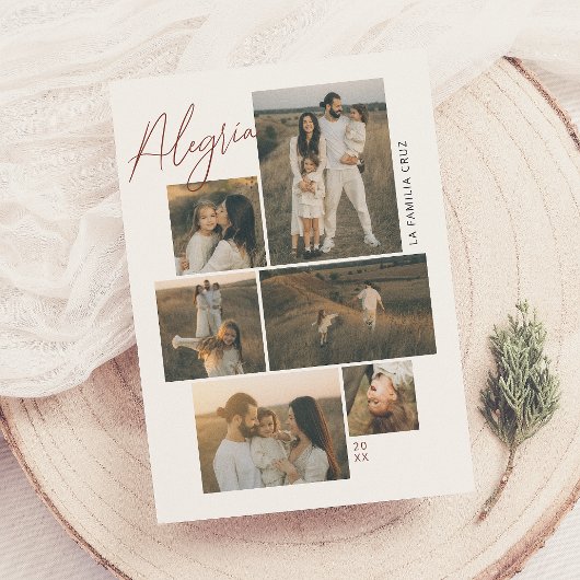 アレグリア | タルジェタ・ド・ナヴィダド・コラージュ・ド6 Fotos シーズンカード