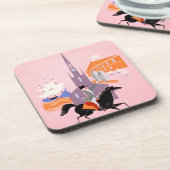 アレゲニー航空のボストンへの旅行ポスター コースター (左側)