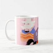 アレゲニー航空のボストンへの旅行ポスター コーヒーマグカップ (左)