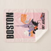 アレゲニー航空のボストンへの旅行ポスター シェルパブランケット (正面(横))