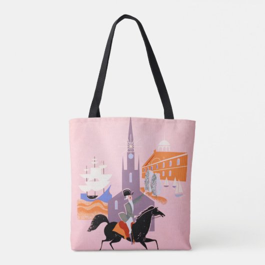 アレゲニー航空のボストンへの旅行ポスター トートバッグ (裏面)