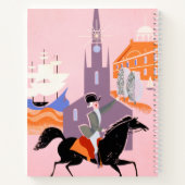 アレゲニー航空のボストンへの旅行ポスター ノートブック (裏面)