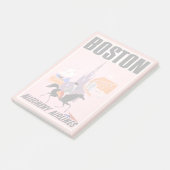 アレゲニー航空のボストンへの旅行ポスター ポストイット (アングル)