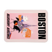 アレゲニー航空のボストンへの旅行ポスター マグネット (横)