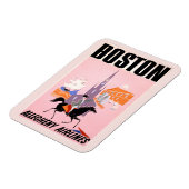 アレゲニー航空のボストンへの旅行ポスター マグネット (左側)