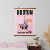 アレゲニー航空のボストンへの旅行ポスター 吊り下げ型タペストリー (寝室)