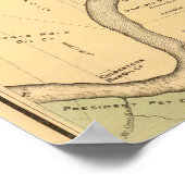 アレゲニー・リバーPa、地図 ポスター (角)