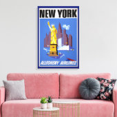 アレゲーニー航空のヴィンテージ旅行ポスター キャンバスプリント (インサイチュ (リビング))