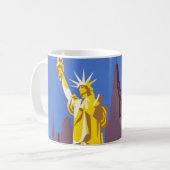 アレゲーニー航空のヴィンテージ旅行ポスター コーヒーマグカップ (正面左)