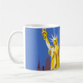 アレゲーニー航空のヴィンテージ旅行ポスター コーヒーマグカップ (左)