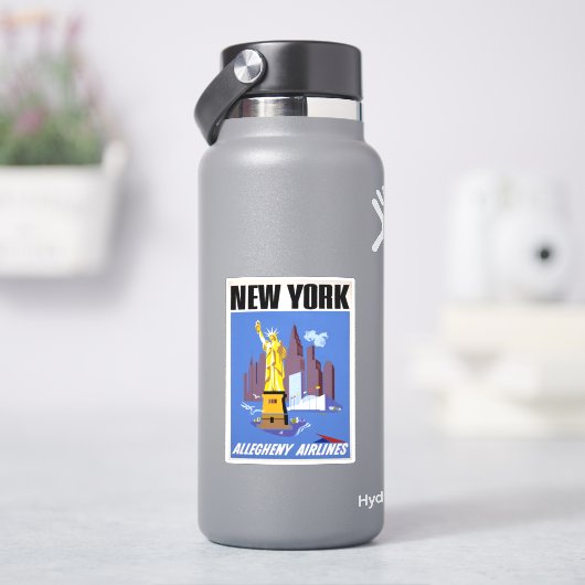 アレゲーニー航空のヴィンテージ旅行ポスター シール (HydroFlask)