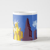 アレゲーニー航空のヴィンテージ旅行ポスター ジャンボコーヒーマグカップ (正面)