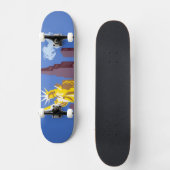 アレゲーニー航空のヴィンテージ旅行ポスター スケートボード (正面)