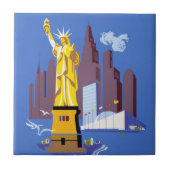 アレゲーニー航空のヴィンテージ旅行ポスター タイル (正面)