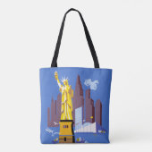 アレゲーニー航空のヴィンテージ旅行ポスター トートバッグ (裏面)