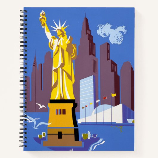 アレゲーニー航空のヴィンテージ旅行ポスター ノートブック (正面)