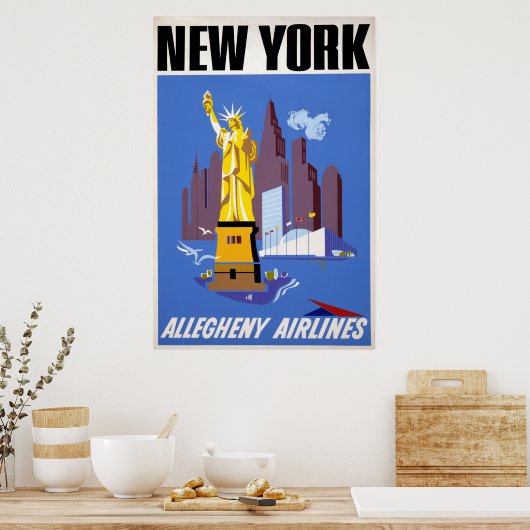 アレゲーニー航空のヴィンテージ旅行ポスター ポスター (キッチン)