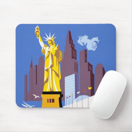 アレゲーニー航空のヴィンテージ旅行ポスター マウスパッド (マウス)