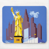 アレゲーニー航空のヴィンテージ旅行ポスター マウスパッド (正面)