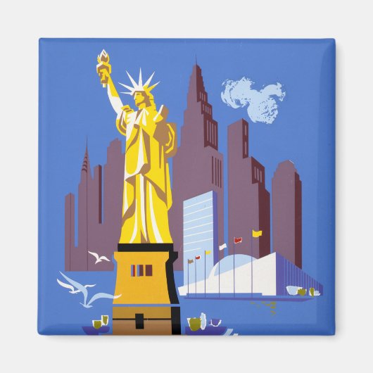 アレゲーニー航空のヴィンテージ旅行ポスター マグネット (正面)