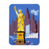 アレゲーニー航空のヴィンテージ旅行ポスター マグネット (縦)