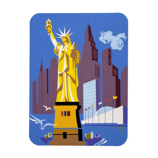 アレゲーニー航空のヴィンテージ旅行ポスター マグネット (縦)