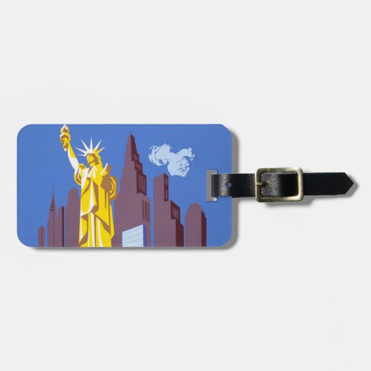 アレゲーニー航空のヴィンテージ旅行ポスター ラゲッジタグ (正面横)