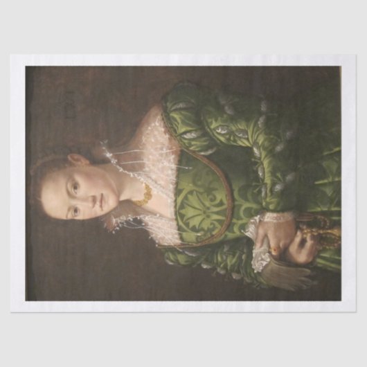 アレサンドロ・アロリ・デコップページによるレディのポートレート 薄葉紙 (正面)