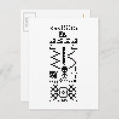 アレシボ・バイナリーメッセージ返信 インビテーションポストカード (正面/裏面)