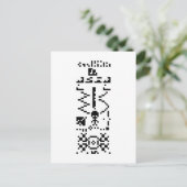 アレシボ・バイナリーメッセージ返信 インビテーションポストカード (スタンド正面)