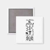 アレシボ・バイナリーメッセージ返信 マグネット (正面/裏面)