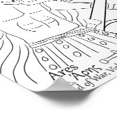 アレスカラーリングページプリント ポスター (角)