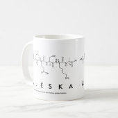 アレスカ・ペプチド名mug コーヒーマグカップ (正面左)