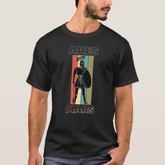 アレスギリシャ神の英雄の衣装の神を訓練 Tシャツ (正面)