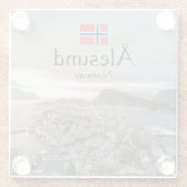 アレスントノルウェー ガラスコースター (裏面)