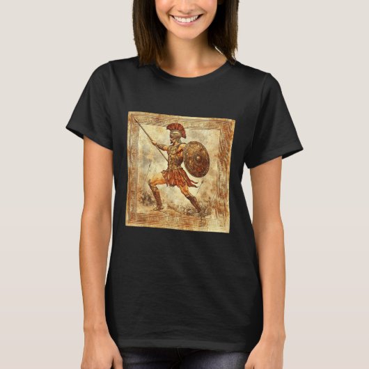 アレス・ギリシャ戦士の神古代ギリシャ神話 Tシャツ (正面)