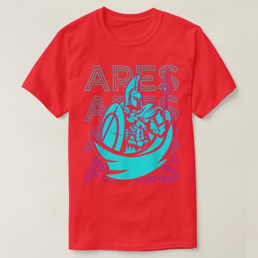 アレス ギリシャ神 戦争 レトロ アレス Tシャツ (デザイン正面)