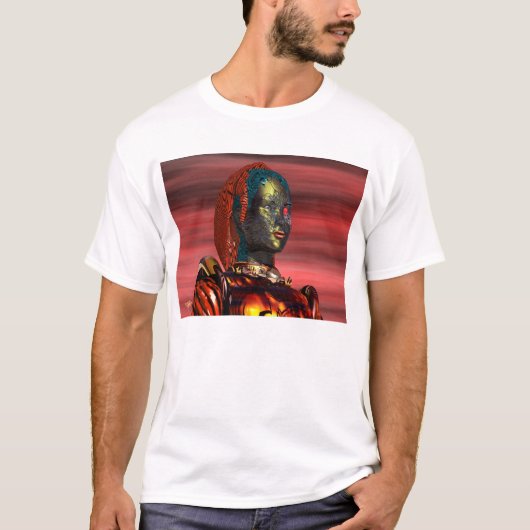 アレス – サイボーグポートレートインサンセット Tシャツ (正面)