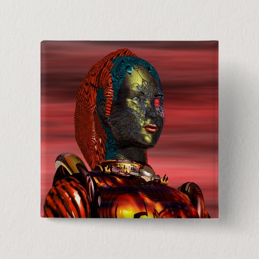 アレス – サイボーグ 缶バッジ (正面)