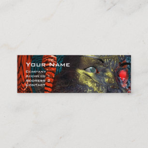 アレスCYBORGポートレートレッドイエローサイエンスフィクション スキニー名刺